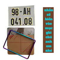Khung bọc biển số và decal kim tuyến cho các dòng xe máy