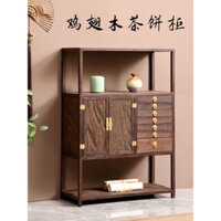 Khung Bogu Gỗ Gụ Gỗ Rắn Kiểu Trung Quốc Bảy Bơm Một Cửa Lưu Trữ Trà Nhiều Tầng Trà Pu'er Tủ Trưng Bày Gỗ Cánh Gà