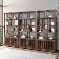 Khung Bogu Gỗ Rắn Mới Phong Cách Trung Quốc Phòng Khách Phòng Trà Thương Mại Tủ Trưng Bày Trà Ngăn Kệ Đồ Cổ Duobao Pavil