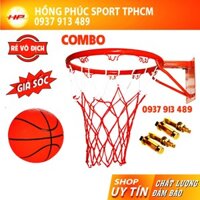 Khung bóng rổ - vành bóng rổ treo tường 40 45 cm, size số 3 5 6 7 - mini cho bé và thi đấu, sơn tĩnh điện dầy - Hàng mới