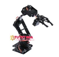 Khung Cánh Tay Robot 6 DoF Kim Loại Đen (không động cơ)