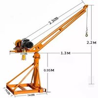 Khung cẩu xoay 360 độ, Tải trọng 500kg, 1 Tấn gắn các loại máy tời xây dựng (chưa kèm tời) | Máy Móc An Phát