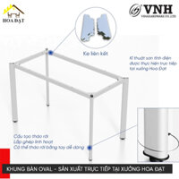 Khung Chân Bàn Sắt Tháo Rời Oval, Sơn Tĩnh Điện, DxRxC: 110x50x73cm, Văn Phòng, Bàn Học, Bàn làm việc