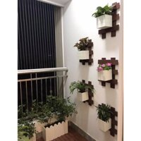 khung composite treo hoa / giàn treo hoa / trang trí ban công ( tặng kèm chậu )