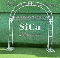 khung cổng hoa cưới đầu tròn, chân đế vuông, chưa kết hoa - Mã: KCH-020