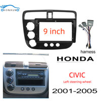Khung đài phát thanh ô tô EOENKK cho HONDA CIVIC 2001-2005 9 inch 2din đầu bảng điều khiển âm thanh nổi vỏ fascia + phích cắm khai thác