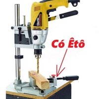 Khung gắn máy khoan + ê tô - Với chiếc khung này bạn có thể biến chiếc khoan cầm tay bất kì thành một chiếc khoan bàn