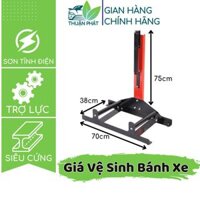 Khung giá đỡ vệ sinh lốp xe ô tô Taiwan giá đỡ lốp xe màu vàng đem Thuận Phát