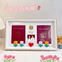 Khung Giấy Chứng Minh Hôn Nhân Khung Ảnh Đăng Ký Cưới Đế Trưng Bày Cặp Đôi Đồ Trang Trí Kỷ Niệm Ảnh Cưới HITO