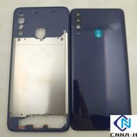 Khung Giữa + Nắp Đậy Pin + Logo Cho Điện Thoại Samsung Galaxy A20S A207