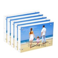 Khung hình ảnh cao cấp  - TOP ONE - Mica 10mm x 2 trong suốt, gắn nam châm kế nối