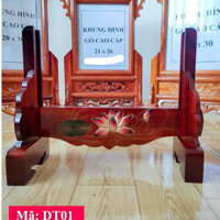 KHUNG HÌNH GỖ TRÀM ĐỂ ẢNH THỜ HOA SEN CHẠM NỔI CÓ THỂ TĂNG GIẢM KÍCH THƯỚC