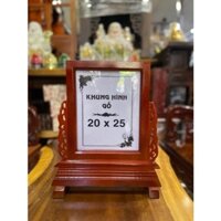 Khung Hình Gỗ Tràm Vàng Nguyên Khối Mặt Kính 0,5cm