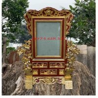 Khung Hình Mai Bàn Thờ Gia Tiên 1 Ảnh Trạm Mai Gỗ Mít