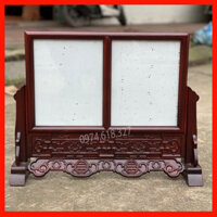 Khung hình thờ đôi kiểu chiện gỗ hương cỡ ảnh 18x24,20x25,20x30,25x35cm