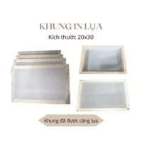 Khung in lụa 20x30cm - Khung đã được căng lụa