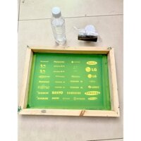 Khung in lụa Logo thương hiệu tủ lạnh máy lạnh Sanyo LG Samsung..