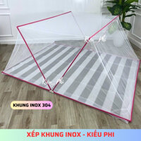 Khung IN0X - Mùng xếp thông minh gấp gọn chống muỗi - Màn khung inox tự bung cao cấp siêu bền