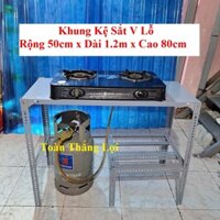 Khung kệ để đồ nấu ăn nhà bếp ( Rộng 50cm x Dài 1.2m x Cao 80cm)