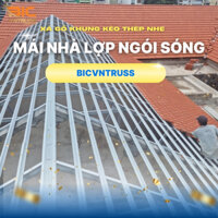 Khung Kèo Thép Nhẹ Xà Gồ BICVNTRUSS  Khung Kèo Thép Siêu Nhẹ, Chống Rỉ, Mái Nhà Lợp Ngói Sóng - 1m2