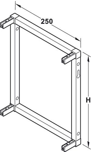 Khung lắp cho tủ treo Hafele 793.05.391
