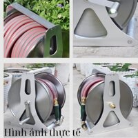 Khung lô cuộn ống dây nước, khung cuộn ống dây rửa xe chất liệu INOX, ĐỒNG THAU, TREO TƯỜNG TIỆN LỢI