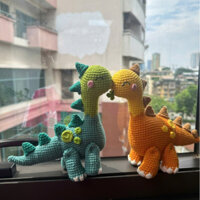 Khủng Long bằng len gấu bông dễ thương có thể di chuyển chân