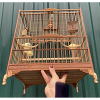 Khung lồng chào mào chất liệu tre già lắp ráp dễ dàng đầy đù phụ kiện có hỗ trợ tặng video ráp lồng (tặng dầu quét lồng)