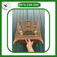 Khung lồng chim chào mào TRE GIÀ CỬA BÁNG SUNG - SIÊU ĐẸP - TẶNG DẦU Ủ LỒNG