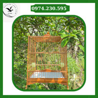 Khung lồng chim chào mào tre già cửa báng sung Xưởng Lồng Chim Bảo Anh, Lồng tre siêu đẹp - dễ ráp - Tặng dầu ủ
