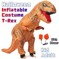 Khủng Long Dễ Thương T-Rex Jurassic Trẻ Em Fancy Quần Áo Người Lớn Inflatable Halloween Cosplay