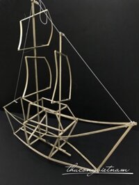 Khung lồng đèn chiếc thuyền 40x32cm mẫu 2