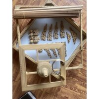 Khung Lồng Sing tre đục CNC Lồng chim chào mào tự ráp tre già cao cấp đủ phụ kiện hoa văn sắc nét
