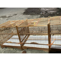 Khung lồng vuông khuyên - chào mào chất liệu trúc xử lí LONGCHIM cửa chân lá đề 30x30 nhỏ gọn tiện lợi nuôi b chim