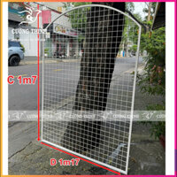 Khung lưới sắt treo đồ, khung lưới bo viền ,lắp kệ sắt siêu thị, lưới sắt cài móc treo, lưới trang trí