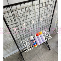 Khung lưới treo hàng, có chân đế giá rẻ, loại dày (tặng kèm 10 móc treo 15cm) màu Đen...