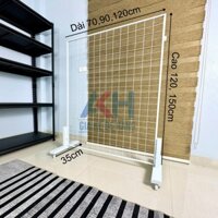 Khung lưới treo phụ kiện, lưới sắt treo bày bán hàng có chân đứng cố định hoặc bánh xe