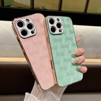 Khung mạ điện da có lỗ chính xác cho máy ảnh. Ốp lưng TPU + PC cho iPhone 16, 15, 14, 13, 12, 11 Pro Max Plus 16E. Nút độc lập. Vỏ bảo hiểm toàn diện