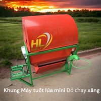 Khung Máy tuốt lúa mini Đỏ chạy máy nổ (chưa có máy nổ) Phụ tùng tuốt lúa,máy cày,máy nổ,máy sát gạo