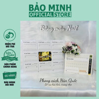 Khung mica trưng móng mẫu nail phong cách Hàn quốc , Bảng đựng mẫu móng nail loại tốt dày sang chảnh- Phụ kiện nail mi