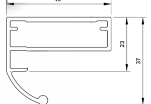 Khung nhôm cửa kính màu sáng 563.36.972