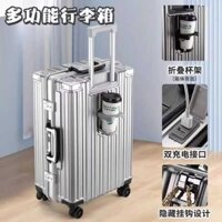 Khung nhôm Giữ hành cho nam giới và phụ nữ Lưới đỏ Cup Giữ hành Password Lock Trolley Case New Travel Case Mang