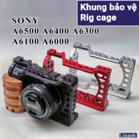 Khung nhôm Sony A6500 A6400 A6300 A6100 A6000 rig cage bảo vệ máy ảnh gắn phụ kiện quay phim đèn led monitor loa micro