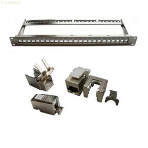 Khung Patch panel 24 Port 1U CAT.6A STP Snap-in DINTEK 1406-00012