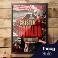 Khung Poster treo tường bóng đá Cristiano Ronaldo - Thoug Poster
