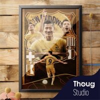 Khung Poster treo tường bóng đá Robert Lewandowski - Thoug Poster