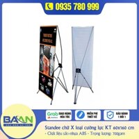 Khung standee 60x160cm treo banner chữ X cường lực