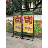 Khung Standee chân sắt Chữ T KT 80x120cm ( không bao gồm fomex ), STANDEE KHUNG SẮT ngoài trời, bảng biển chỉ dẫn