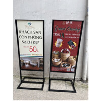 Khung Standee chân sắt Chữ T KT biển 60x90cm ( không bao gồm biển quảng cáo), STANDEE KHUNG SẮT ngoài trời