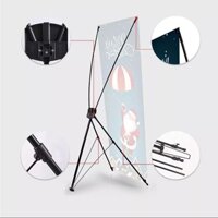Khung standee chữ x treo banner loại tốt cường lực - Kích thước 0.8m x 1.8 m
